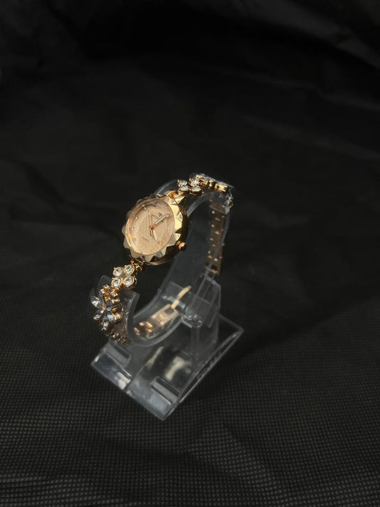 Luxury Floral Crystal  Watch
