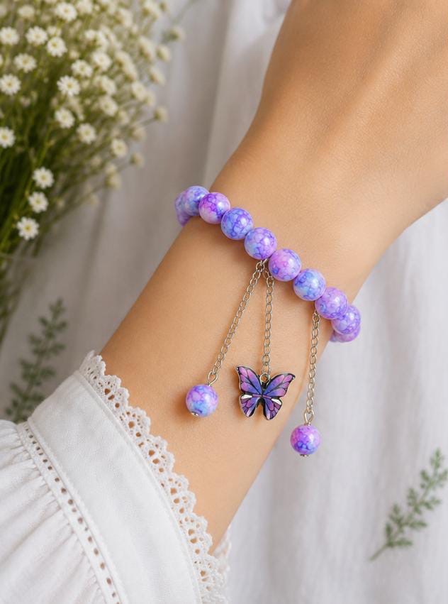 Purple Butterfly Bracelet