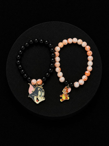 Tom and Jerry couple beaded bracelets