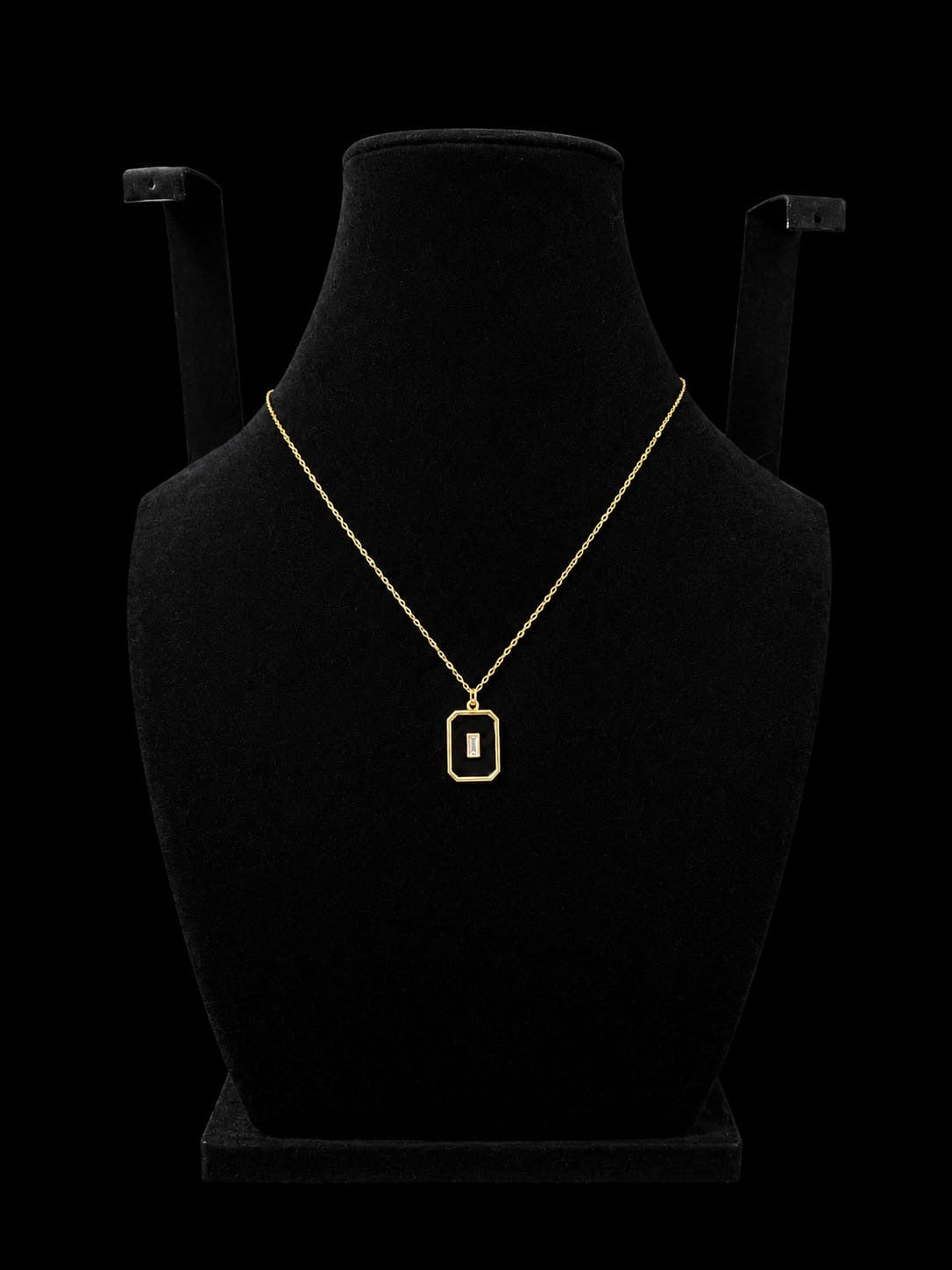 Golden Geometric Pendant Necklace
