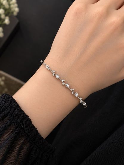 White Rose Vine Bracelet