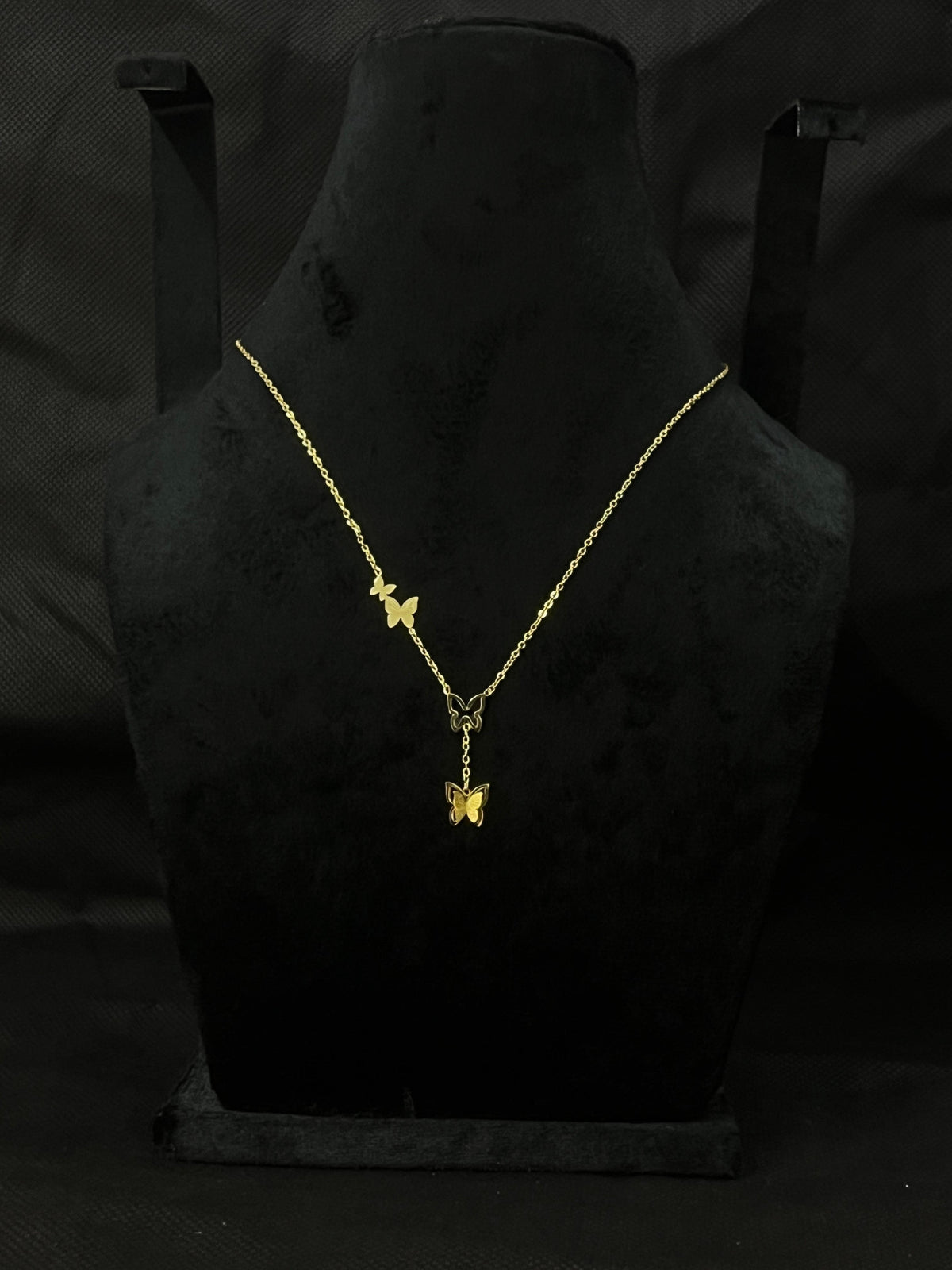 Golden Butterfly Pendant Necklace