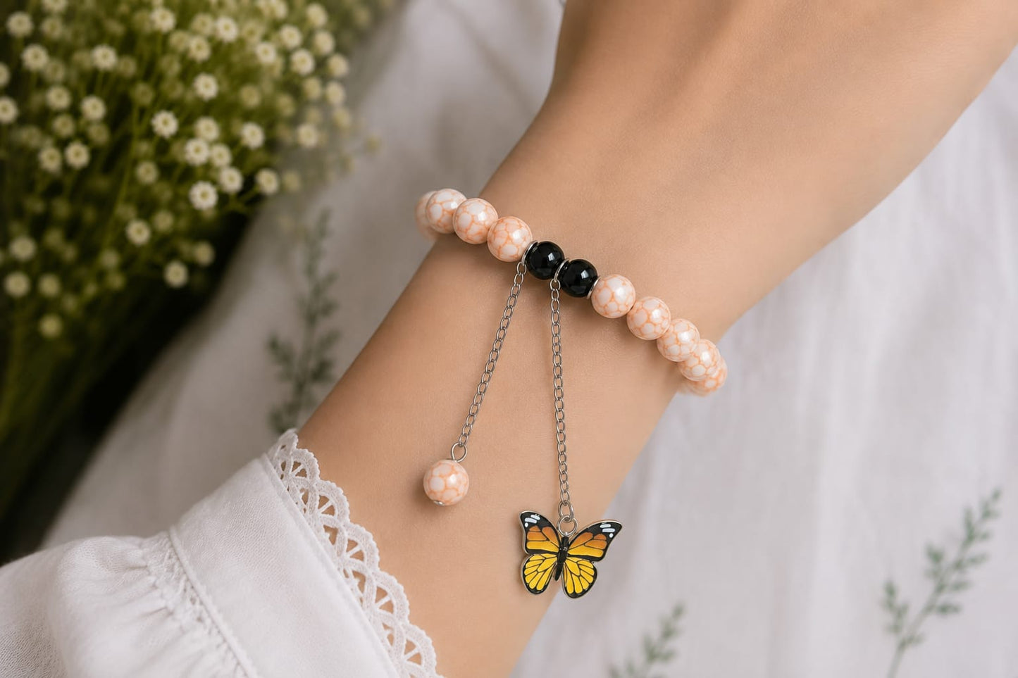 Butterfly Beaded Bracelet