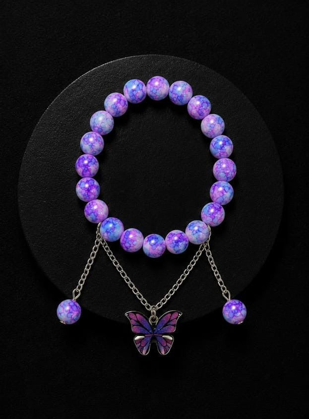 Purple Butterfly Bracelet