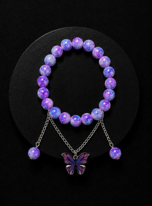 Purple Butterfly Bracelet