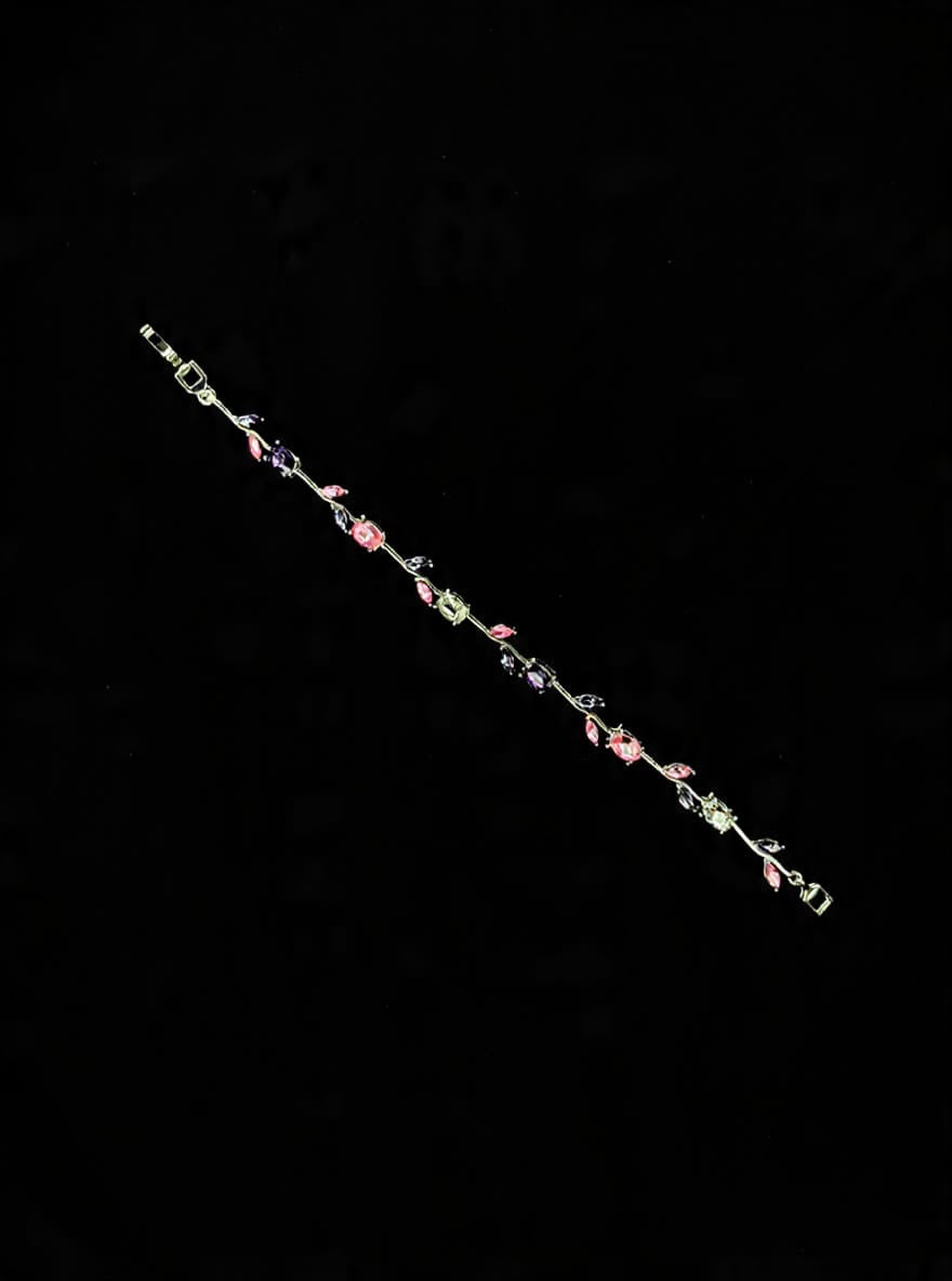 Pink and Purple Floral Tulip Bracelet 💕