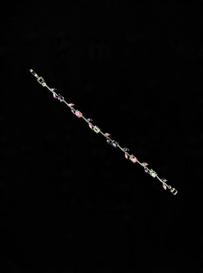 Pink and Purple Floral Tulip Bracelet 💕