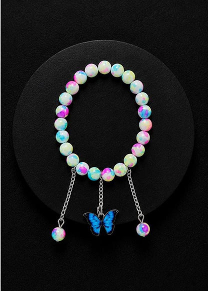Blue Butterfly Charm Bracelet