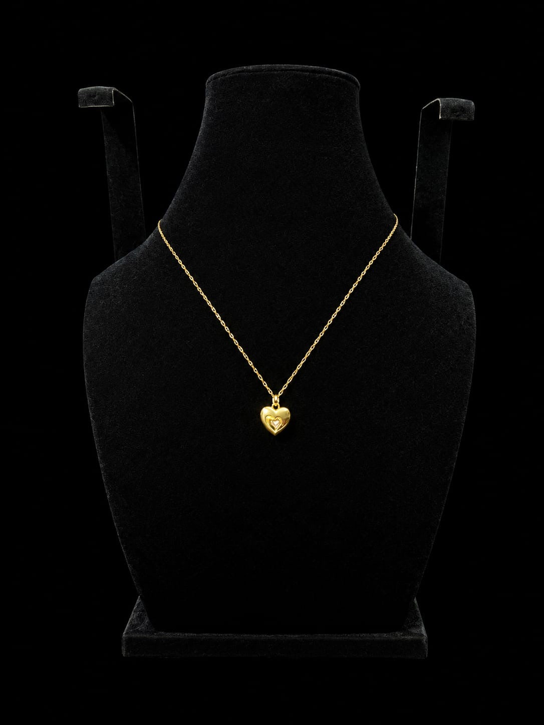 Golden Heart Pendant Necklace