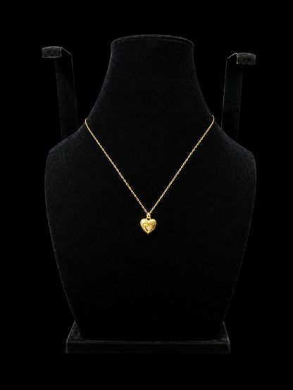 Golden Heart Pendant Necklace
