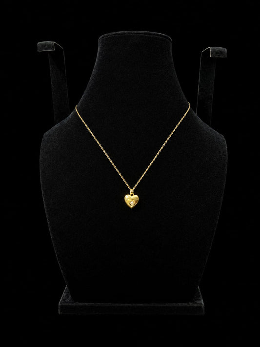 Golden Heart Pendant Necklace